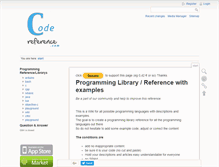 Tablet Screenshot of code-reference.com